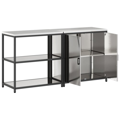  Kuhinjski set za pohranu 2 pcs Srebrna 180 x 50 x 92 cm Slike