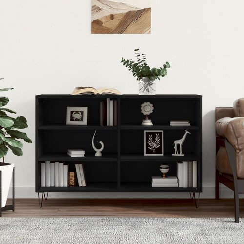 VidaXL Komoda črna 103,5x35x70 cm inženirski les Slike