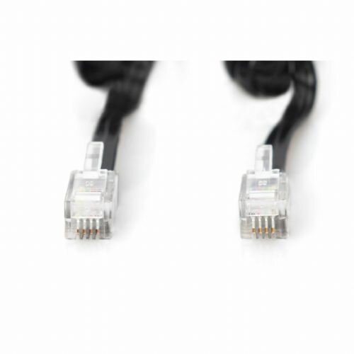 Digitus telefonski kabel spirala 0,3m (2,0m) črn Slike