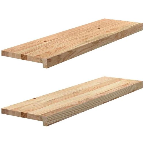  Okenske police 2 kosa neobdelana 90x30x2 cm trdna hrastovina, (5000208459) Cene