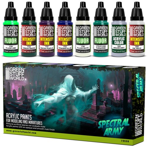 Green Stuff World Paint Set - Spectral Army | Set Akrilnih Boja x8 Cene
