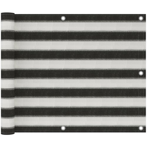 vidaXL Balkonsko platno HDPE 75x300 cm antracitno in belo Cene