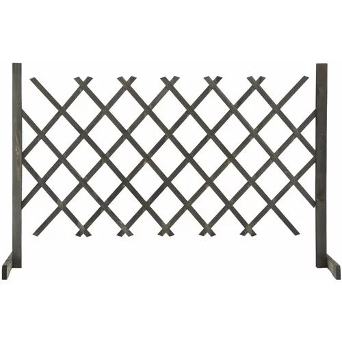 vidaXL Vrtna rešetkasta ograda siva 120 x 90 cm od masivne jelovine