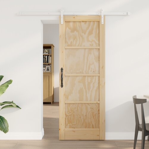 vidaXL drsna vrata s kompletom strojne opreme 73.5x198.5 cm iz trde smreke, notranja vrata 'ORKDAL'73.5x198.5x4 cm iz trde smreke Cene