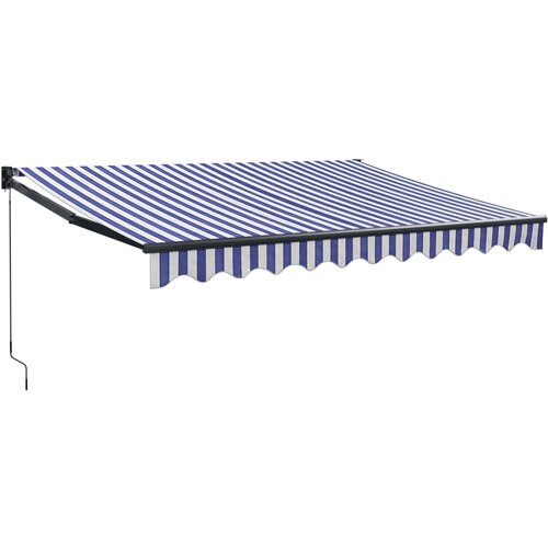 Maison Chic Zložljiva tenda - Senčniki modra in bela 3x2,5 m blago in aluminij, (22038250) Slike