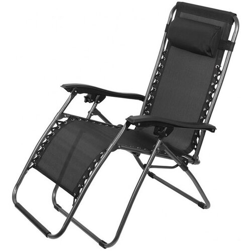 Ramda Sklopiva ležaljka crna 177 x 66 x 108 cm do 120 kg Cijene