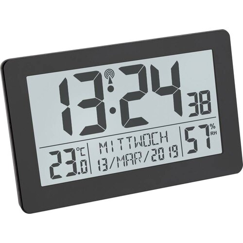 TFA Dostmann 60.2557.01 radijski radijsko kontrolirani sat 206 mm x 30 mm x 130 mm crna veliki zaslon Cijene