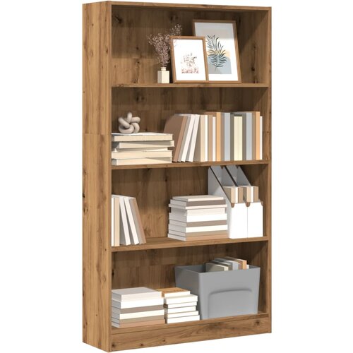 VidaXL Regal za knjige boja hrasta 80x24x143 cm konstruirano drvo Slike