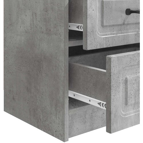  Noćni ormar s ladicama 2 pcs Betonska siva 43 x 34,5 x 44,5 cm Slike