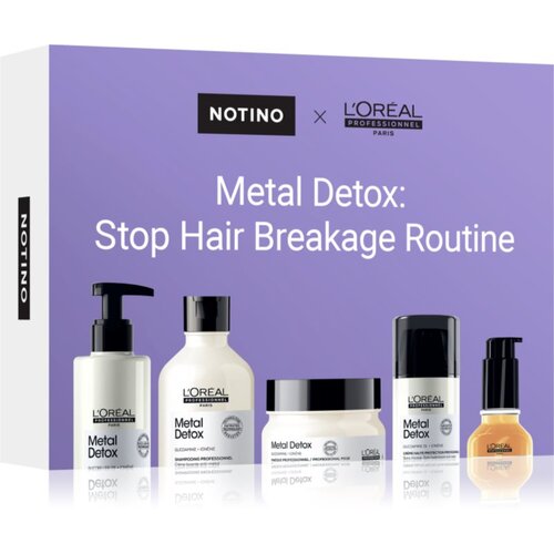 Beauty Discovery Box Notino &amp;times; L&amp;#039;Or&amp;eacute;al Professionnel &amp;ndash;⁠⁠⁠⁠⁠⁠ Metal Detox: Stop Hair Breakage Routine set za žene Slike