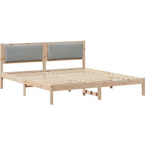  Krevetna konstrukcija s uzglavljem Svijetlo siva 200 x 200 cm Slike
