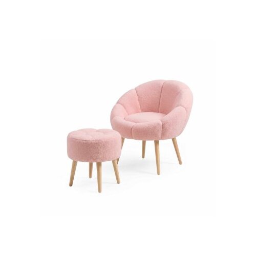 Atelier Del Sofa fotelja i tabure lida pink Cene