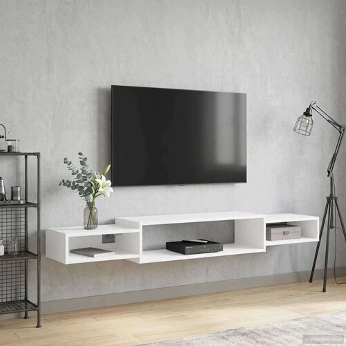 TV ormar za montažu na zid Zidna montaža Bijela - Bijela 180 cm Cijene