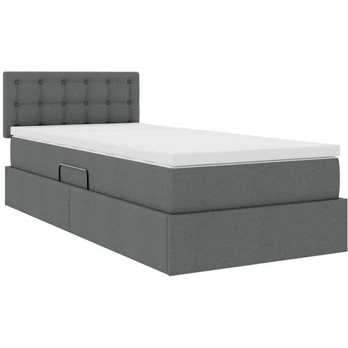  Krevet s madracem i skladi&amp;scaron;tem Tamno siva 90 x 190 cm - Tamno siva 90 x 190 cm Gumbi Slike