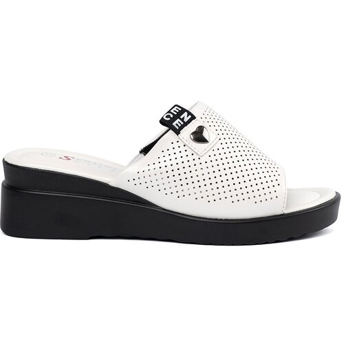 SEASTAR White openwork platform flip-flops Cene