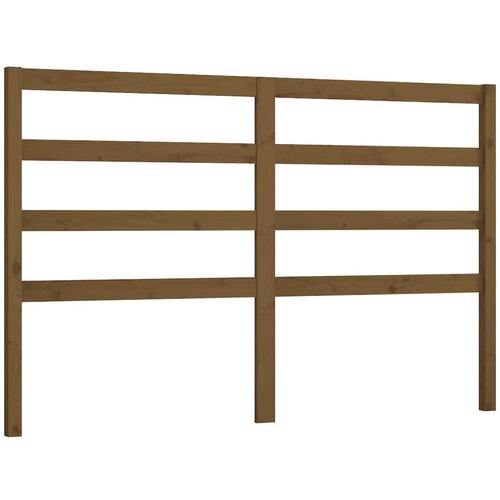 Maison Chic posteljno vzglavje - vzglavna omarica - nočna omarica medeno rjavo 126x4x100 cm trdna borovina, (21707103) Cene