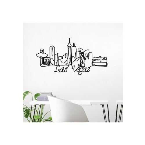 WALLXPERT dekorativni metalni zidni pribor las vegas crna boja Slike