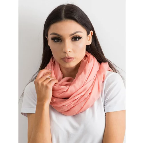 Fashion Hunters Light coral scarf with an application of rhinestones