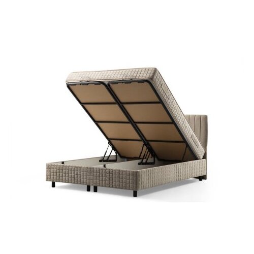 Hanah home Safir 90 x 190 - Brown Brown Single Bed Base &amp;amp; Headboard Slike