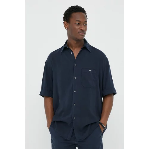 DRYKORN Košulja za muškarce, boja: tamno plava, relaxed, s klasičnim ovratnikom