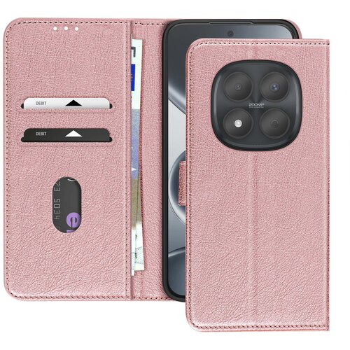 AVIZAR Denarnica etui za Redmi Note 15 Pro 5G Chesterfield z zrnatim vzorcem in funkcijo stojala, Roza, (5000189258) Cene