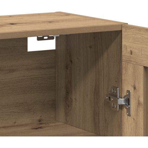  Zidni ormari 2 komada od umjetnog hrasta 69.5 x 34 x 90 cm. Slike