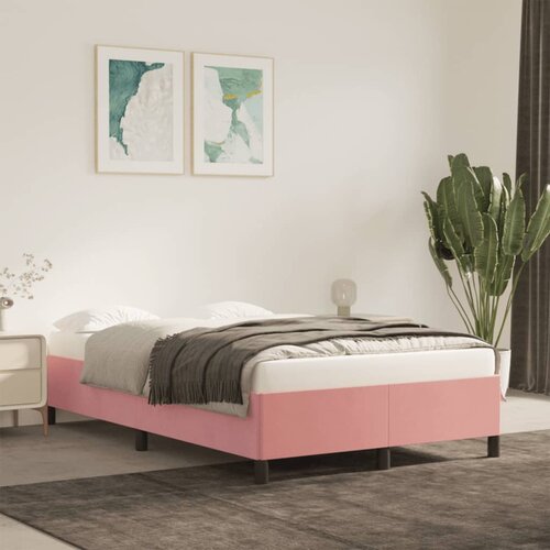 Furnova Posteljni okvir brez vzmetnico roza 120x190 cm žamet, (21936986) Slike