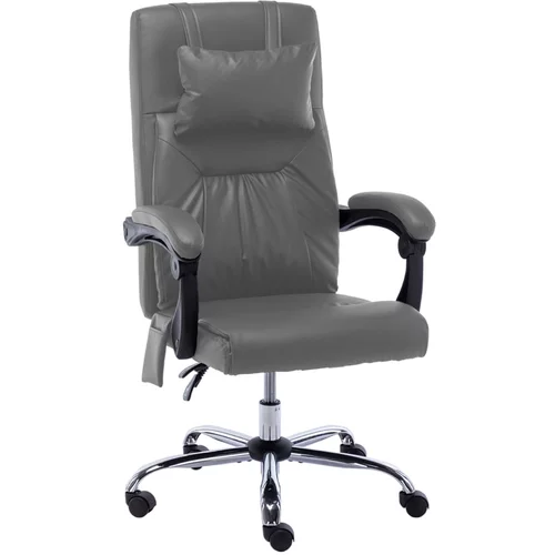 vidaXL masažna uredska stolica od umjetne kože antracit