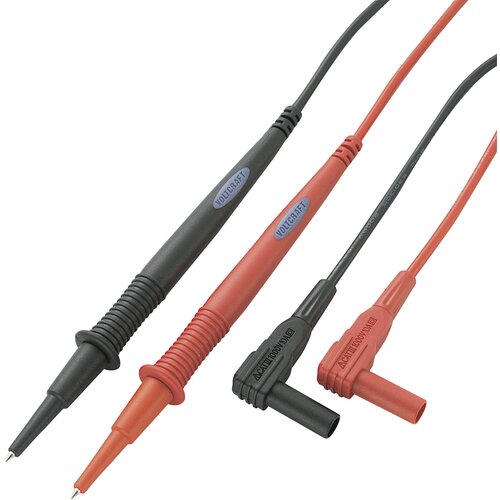 Voltcraft Komplet varnostnih merilnih kablov [lamelni vtič 4 mm - s testnimi konicami] 1 m črne barve\, rdeče barve MS-1A, (20422515) Cene