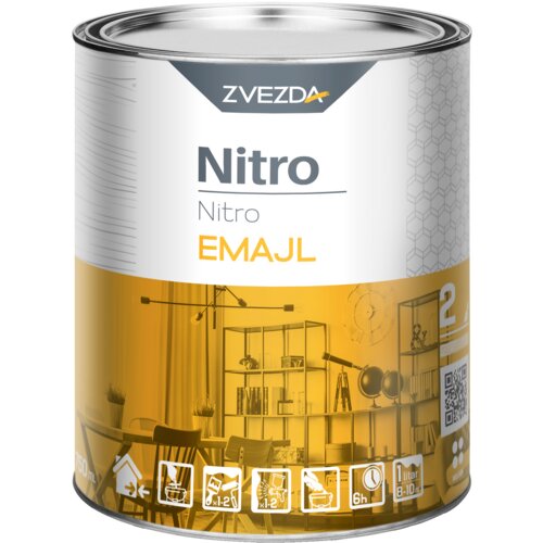 Zvezda NITRO Nitro emajl-crni RAL 9005 5 l Slike