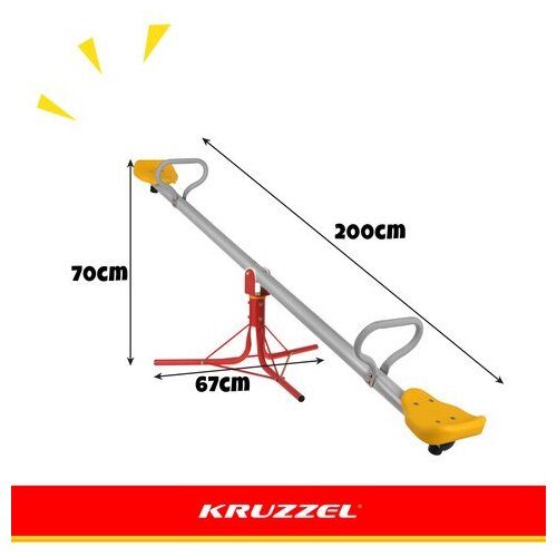 Kruzzel 2-u-1 vrtna klackalica za djecu s rotacijom 360&amp;deg; Slike