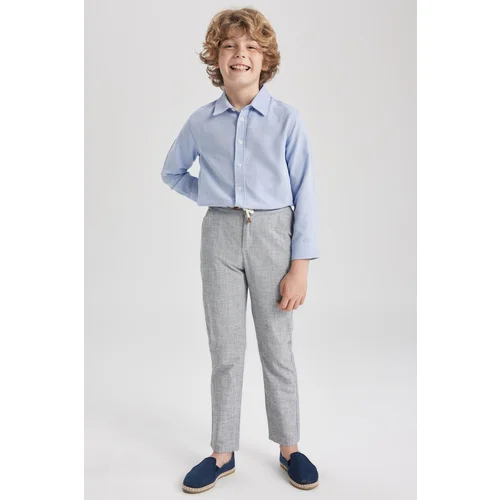 Defacto Boy's Standard Leg Linen Blended Trousers