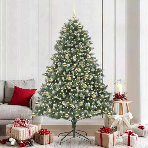 vidaXL Umestno božično drevo med 300 LED Zelena 140 x 140 x 210 cm Cene