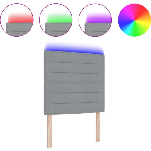  LED uzglavlje Linijski dizajn Svjetlosiva 80 cm Tkanina Slike