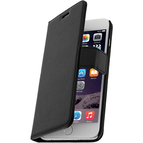 AVIZAR Preklopna torbica denarnica, tanek ovitek za iPhone 6 Plus/6S Plus, silikonsko ohišje – črna, (20526820) Cene