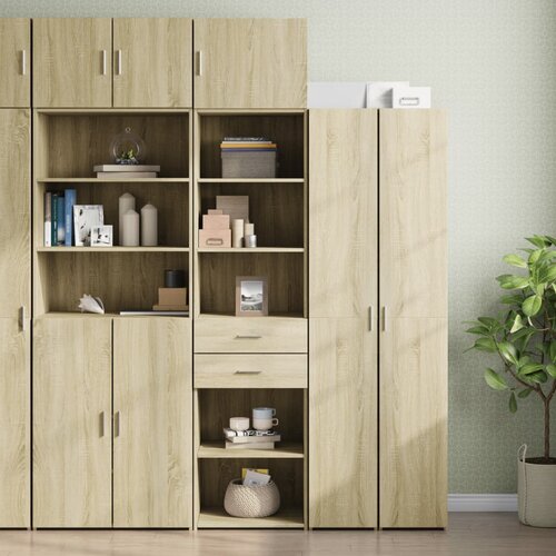 VidaXL Ozka omara za shranjevanje sonoma hrast 50x42,5x225 cm inž. les Slike