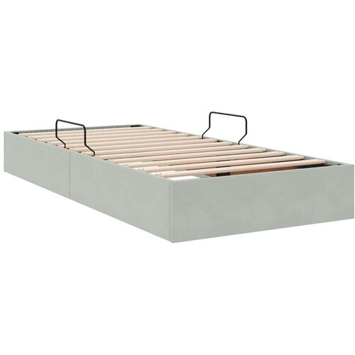 Ottomanska Okvir za krevet s pohranom s pohranom Bar&amp;scaron;un - Svjetlosiva 100 x 200 cm Slike