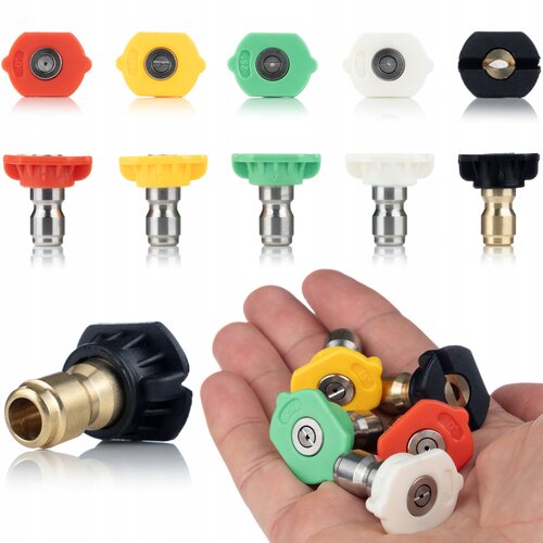 Rosfix Jetspray 5x040 &Scaron;oba &ndash; Set 5 &Scaron;ob Za Visokotlačni Čistilnik | Quick Connect 1/4", Cat 0&deg;&ndash;60&deg;, Primer 1.016 Mm, Jeklo+Abs, (5000222956) Cene