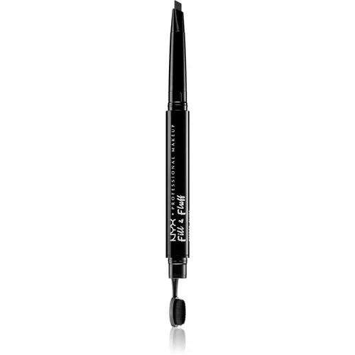 NYX Professional Makeup Fill & Fluff mehanični svinčnik za obrvi odtenek 08 - Black