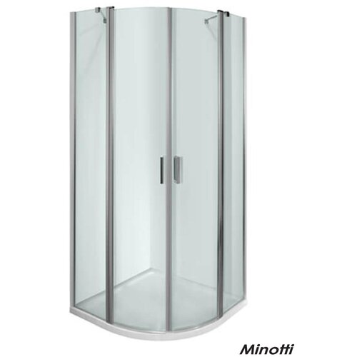 Minotti Tuš kabina srebrni ram R80x195cm providno staklo 6mm Cene