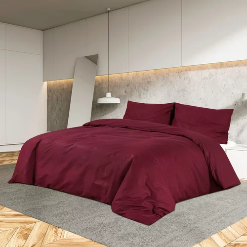  Set posteljine za poplun Bordo 260 x 240 cm pamučni