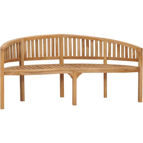 VidaXL Klupa u obliku banane od masivne tikovine 180 cm Slike