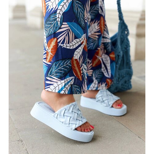Gemre Blue platform flip-flops Esposito Cene