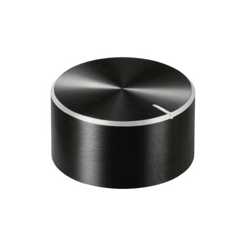 TRU COMPONENTS TC-11696480 okretni gumb s gumbom za obilježavanje crna (Ø x V) 25 mm x 13 mm aluminij, plastika 1 St. Cijene