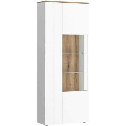 Modern Living Vitrina Dalano, Bela, Barva Hrasta Cene