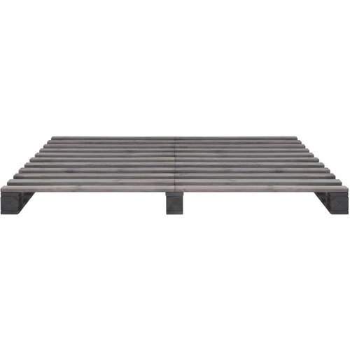  za krevet od paleta od masivne borovine sivi 180 x 200 cm Slike