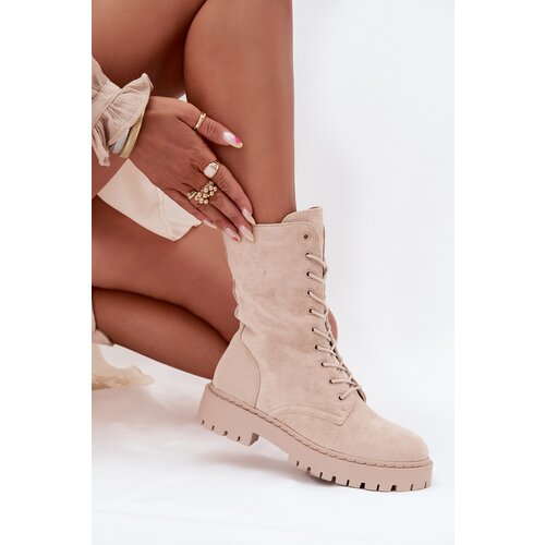 Boto Women's Workery Boots Lined Beige Marvielle Cijene