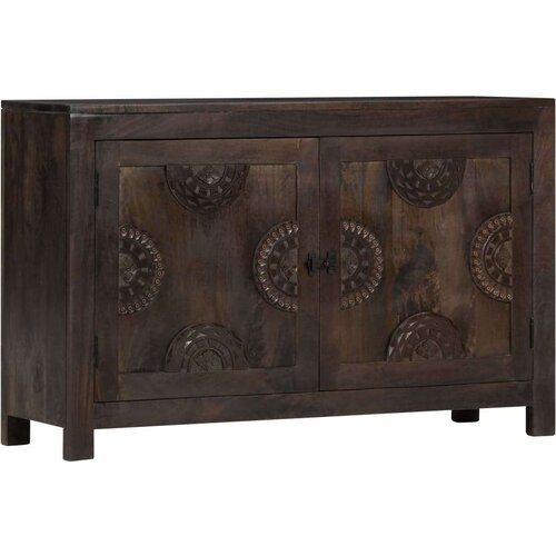 vidaXL komoda izrezljana 110x35x70 cm trden mangov les Cene