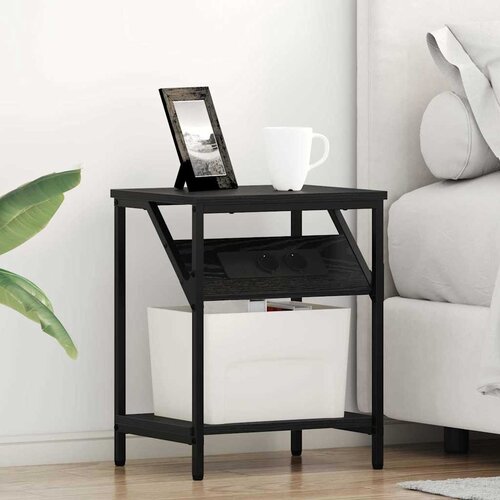  Noćni ormar 2 pcs Crni hrast 38 x 30 x 48 cm Konstruirano drvo Cene