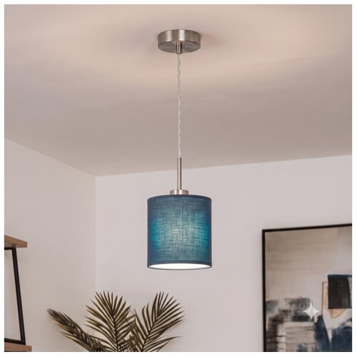 Brilagi LED luster na sajli NUBILA 1xE27/60W/230V prečnik 14 cm tamno plava Slike